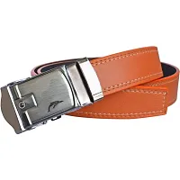 Elegant Tan Artificial Leather Solid Belt For Men-thumb2