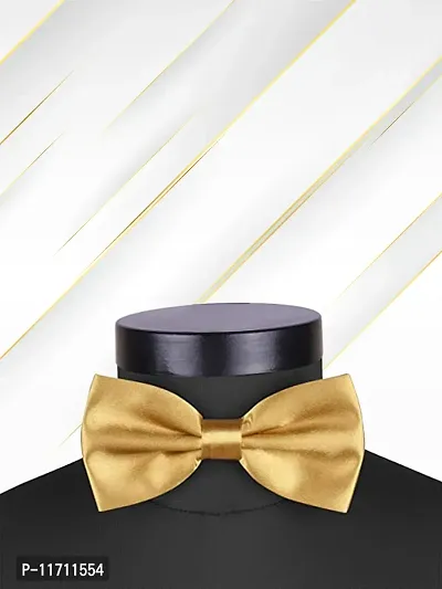 Satin The Cerulean Cummerband and Bow Tie Set (Gold)-thumb2