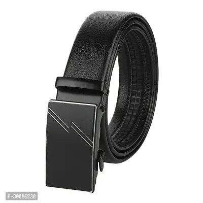 Stylish Artificial Leather Black Slider Buckle Belt-thumb3