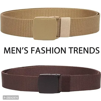 Unisex Nylon  Canvas Waist Belt Pack Of 2-thumb4