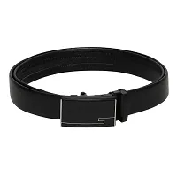 Stylish Artificial Leather Black Slider Buckle Belt-thumb1