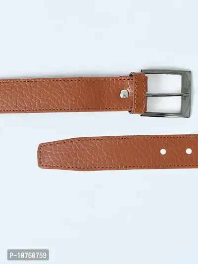 Elegant Tan Synthetic Leather Solid Belts For Men-thumb5