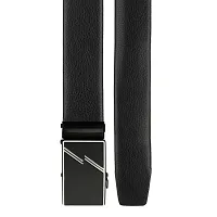 Stylish Artificial Leather Black Slider Buckle Belt-thumb1