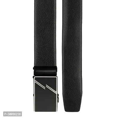 Stylish Artificial Leather Black Slider Buckle Belt-thumb2