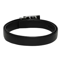 Stylish Artificial Leather Black Slider Buckle Belt-thumb2