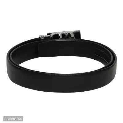 Stylish Artificial Leather Black Slider Buckle Belt-thumb3