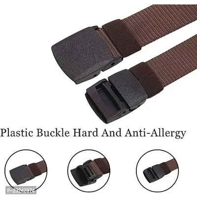 Unisex Nylon  Canvas Waist Belt Pack Of 2-thumb5