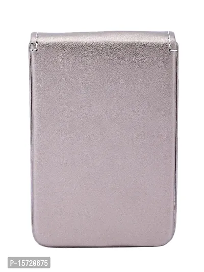 Trendy Men Artificial Leather Silver Card Holder-thumb4