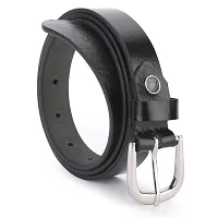 Women Formal Black Genuine Leather Belt-thumb1