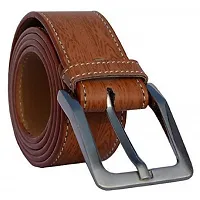 Elegant Brown Artificial Leather Solid Belt For Men-thumb2