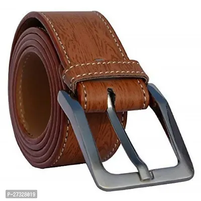 Elegant Brown Artificial Leather Solid Belt For Men-thumb3