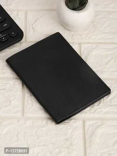 Trendy Men Artificial Leather Black Card  PassPort Holder-thumb0