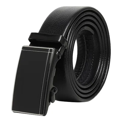 Men's Artificial Leather, Slide Belt With Easier Adjustable Buckle