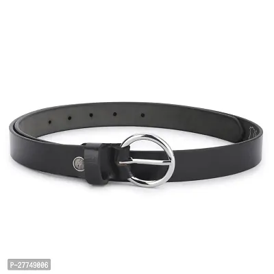 Women Formal Black Genuine Leather Belt-thumb3