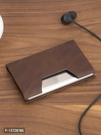 Trendy Men Brown Card Holder