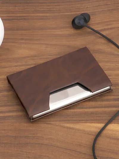 Designer Artificial Leather Textured Card Holder For Men