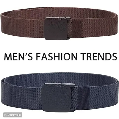 Unisex Nylon  Canvas Waist Belt Pack Of 2-thumb2