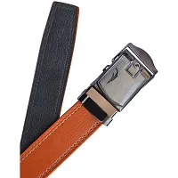 Elegant Tan Artificial Leather Solid Belt For Men-thumb1