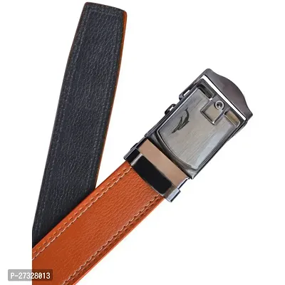 Elegant Tan Artificial Leather Solid Belt For Men-thumb2