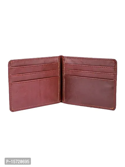 Trendy Men Artificial Leather Tan Card Holder-thumb2