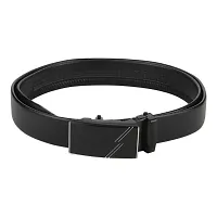 Stylish Artificial Leather Black Slider Buckle Belt-thumb4