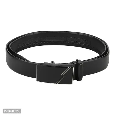 Stylish Artificial Leather Black Slider Buckle Belt-thumb5