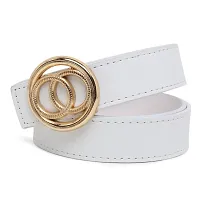 Stylish Multicoloured Artificial Leather Belt For Women Pack Of 3-thumb1