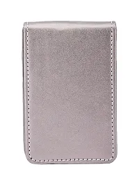 Trendy Men Artificial Leather Silver Card Holder-thumb1