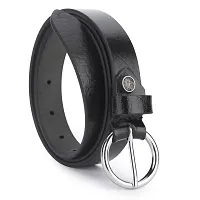 Women Formal Black Genuine Leather Belt-thumb1