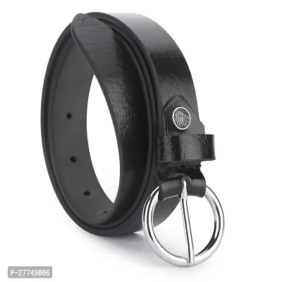 Women Formal Black Genuine Leather Belt-thumb2