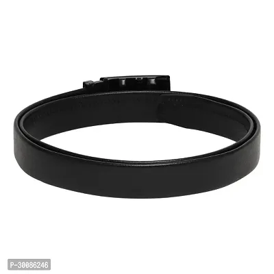 Stylish Artificial Leather Black Slider Buckle Belt-thumb3