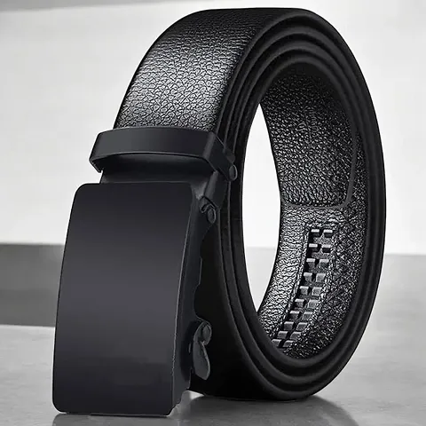 Elegant Leather Solid Belts For Men