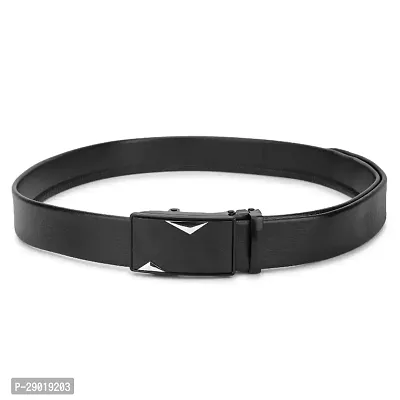 Men's Black Solid Artificial Leather Belt Pack of 1-thumb3