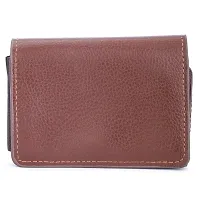 Kastner Artificial Leather Tan Card Holder-thumb3