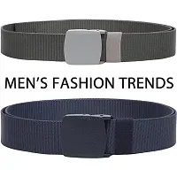 Unisex Nylon  Canvas Waist Belt Pack Of 2-thumb1