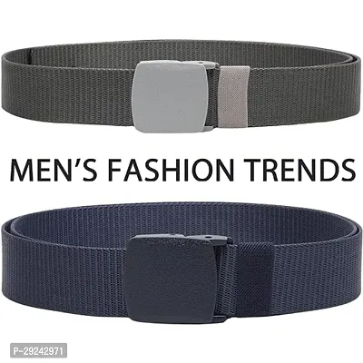 Unisex Nylon  Canvas Waist Belt Pack Of 2-thumb2