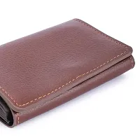 Kastner Artificial Leather Tan Card Holder-thumb1