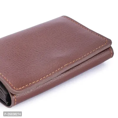 Kastner Artificial Leather Tan Card Holder-thumb2