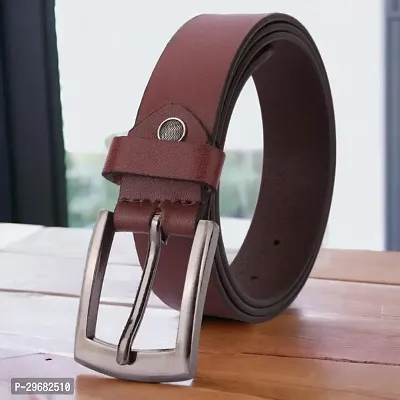 Men Formal Brown Genuine Leather Belt-thumb0