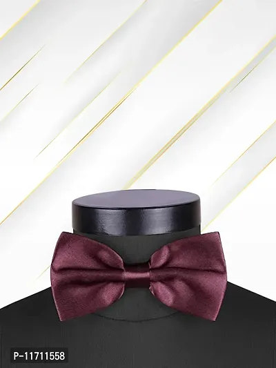 Satin The Cerulean Cummerband and Bow Tie Set (Wine)-thumb2