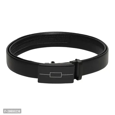 Stylish Artificial Leather Black Slider Buckle Belt-thumb2