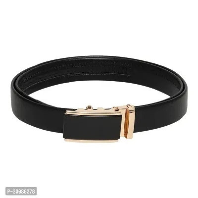 Stylish Artificial Leather Black Slider Buckle Belt-thumb2