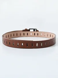 Stylish Solid Artificial Leather Self Design Belt For Women-thumb2