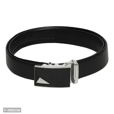 Stylish Artificial Leather Black Slider Buckle Belt-thumb2