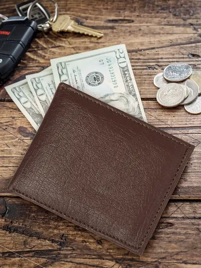 Stylish Artificial Leather Solid Wallet For Men