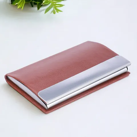 Classy Faux Leather Textured Card Holder