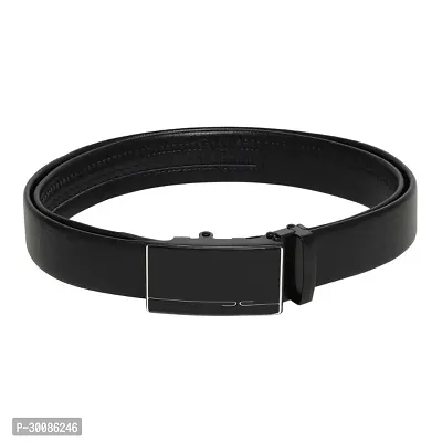 Stylish Artificial Leather Black Slider Buckle Belt-thumb2