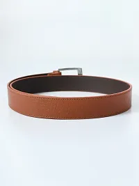 Elegant Tan Synthetic Leather Solid Belts For Men-thumb3