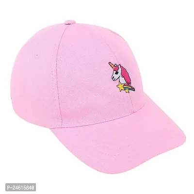 Girls Unicorn Cotton Bbaseball Cap (Pink)-thumb2