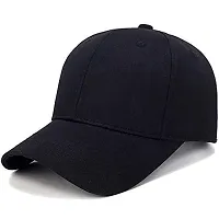 Premium Cotton 6 Panel Plain Summer Cap with Adjustable Velcro Strap and Air Holes for All Sports, All Outfits-thumb2